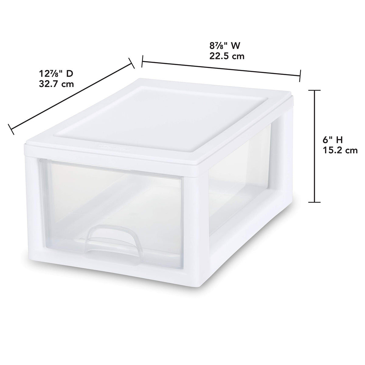 See-through front highlights contents in the Sterilite 6-Quart unit.