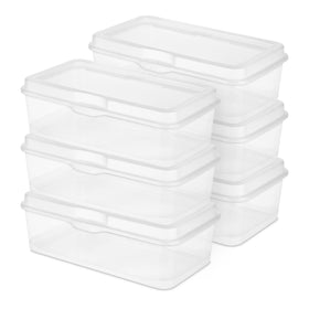 Sterilite 6-pack large flipTop lid closeup showing secure snap-latch