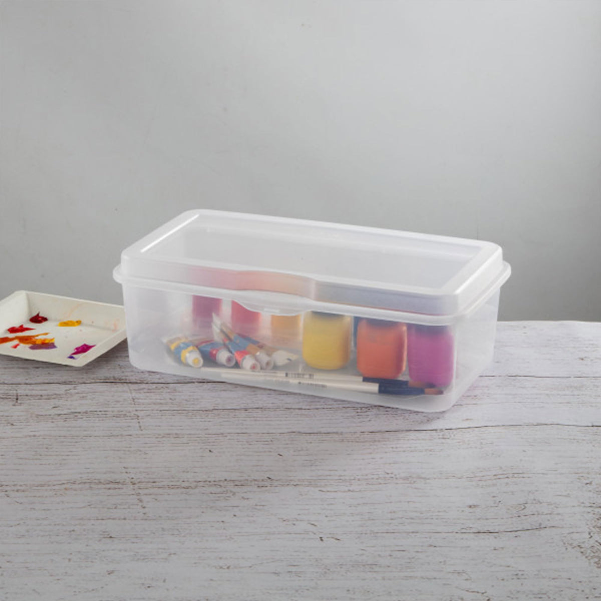 Sterilite 6-pack with craft supplies organized neatly