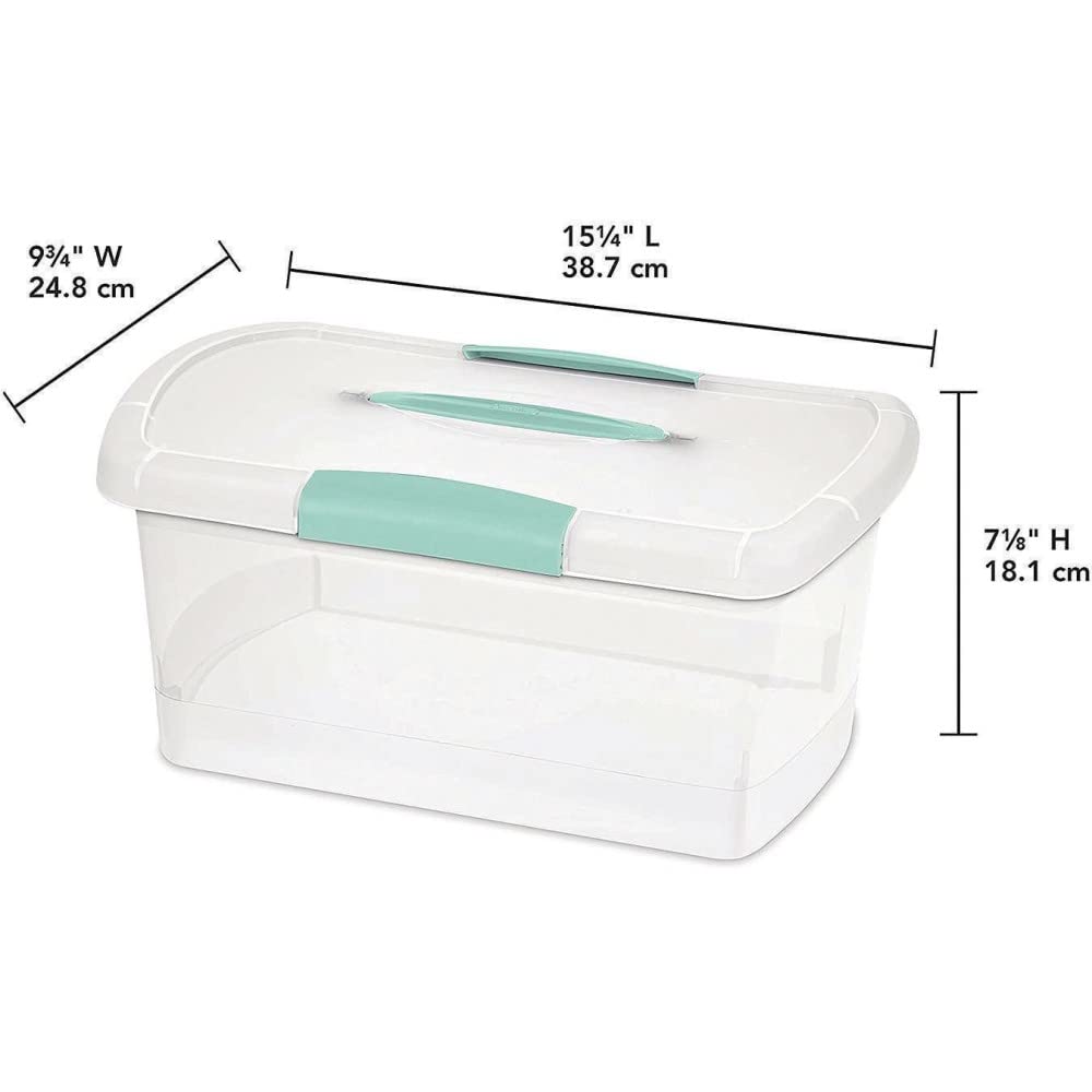 Sterilite Box Showoffs Med Nesting in Aquariem Blue, space-saving and stackable for home storage
