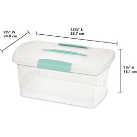 Sterilite Box Showoffs Med Nesting in Aquariem Blue, space-saving and stackable for home storage