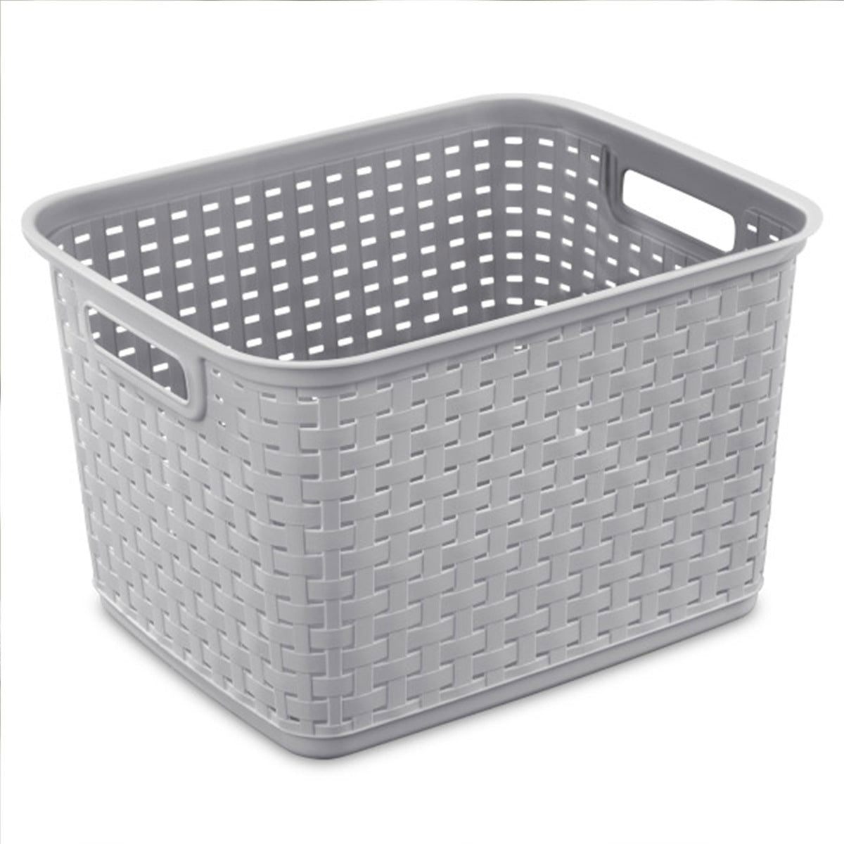 Sterilite BPA-free weave basket cement gray designed for safe storage
