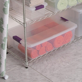 Sterilite ClearView box contents visible for easy retrieval and planning