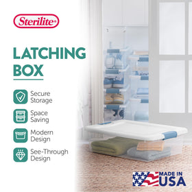 Sterilite storage box with reinforced handles supports heavy items