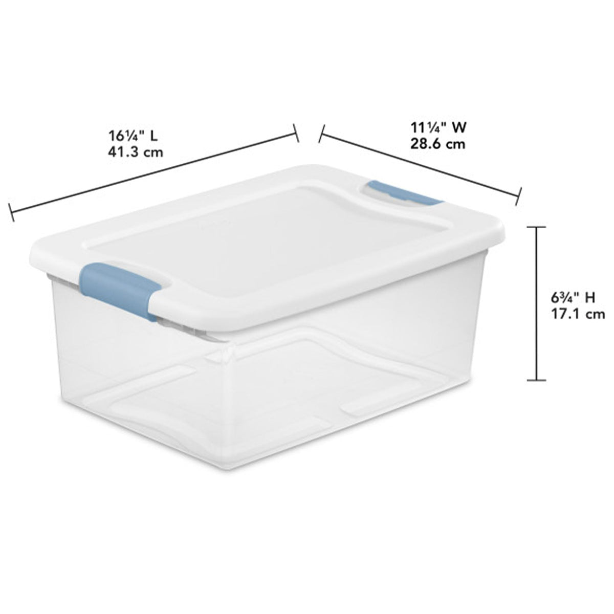 Sterilite latching box shows contents at a glance with a clear, airtight seal for easy access