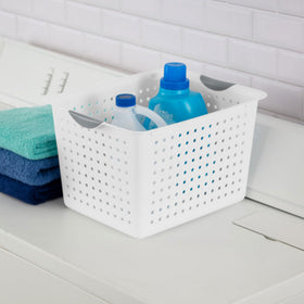 Sterilite modern design helps declutter countertops, cabinets, and shelves.