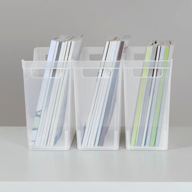 Sterilite Narrow Bin fits standard shelving for modular, tidy storage solutions