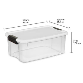 Sterilite six-pack stackable storage bins save space in small rooms.
