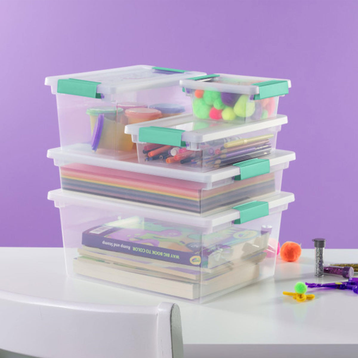 Sterilite small storage box ideal for arts and crafts supplies