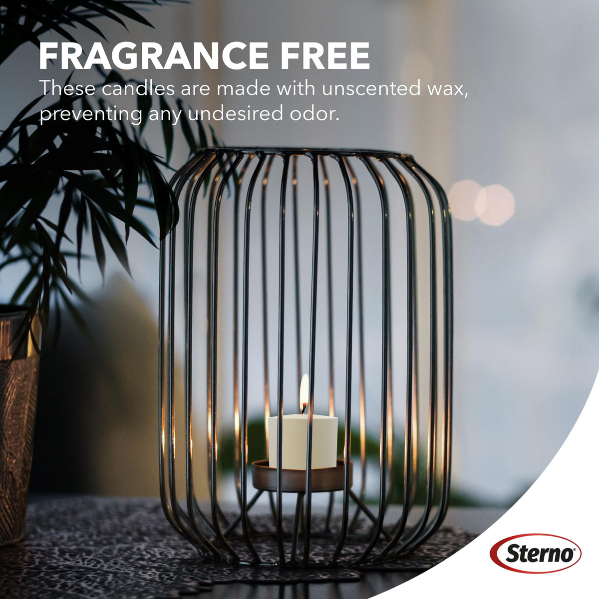 Sterno centerpieces add warm glow to dining and celebration decor.