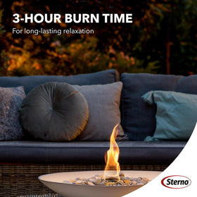 Sterno Fire Pit Gel Fuel flame with realistic crackling sounds.