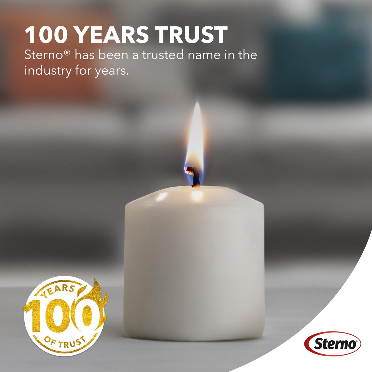 Sterno unscented white votive candles provide clean burn for sensitive spaces.