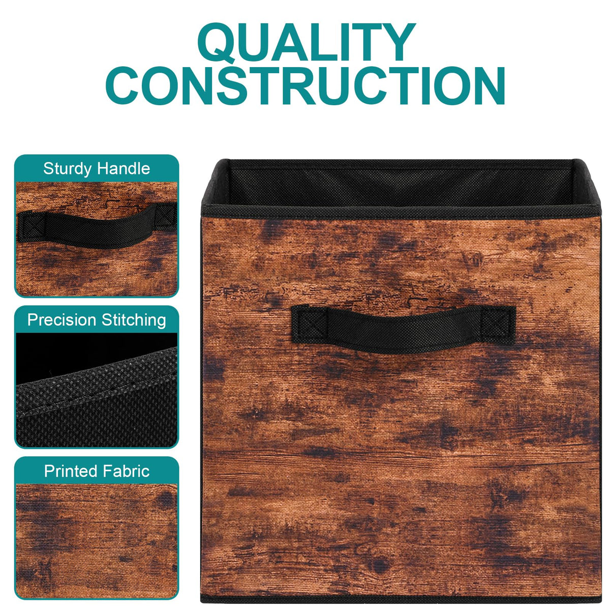 Stero fabric storage cubes placed in a closet for versatile organization.