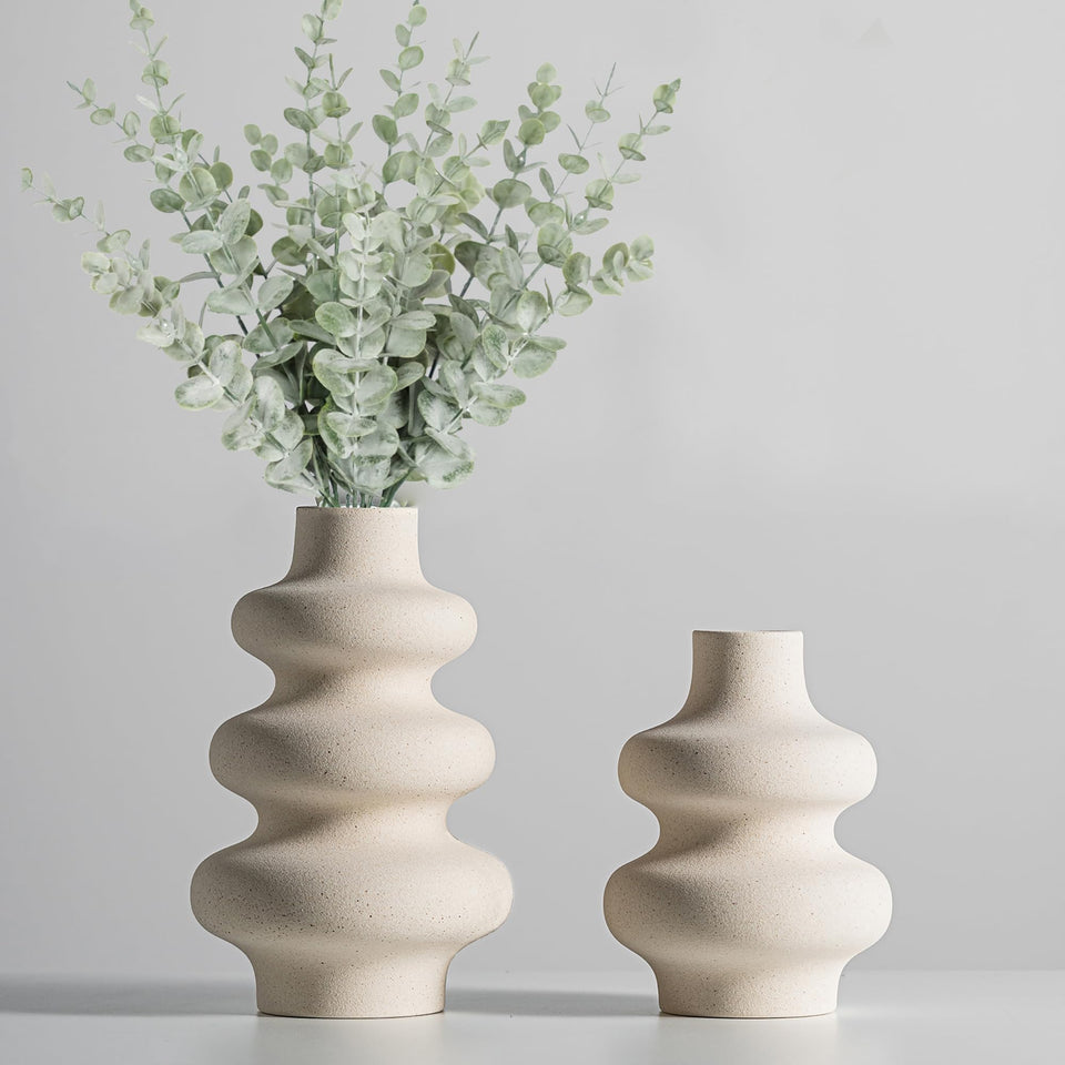 Steviieden donut vase large: elegant boho centerpiece for weddings.