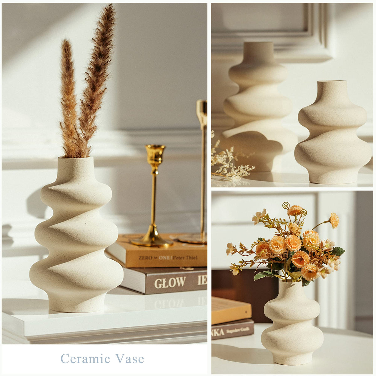 Steviieden donut vase small: versatile accent for shelves.
