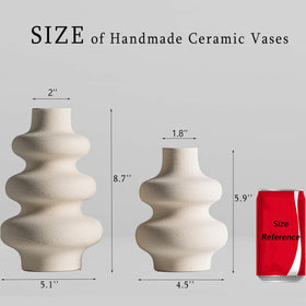 Steviieden offwhite ceramic vase glaze inside: water-friendly for fresh bouquets.