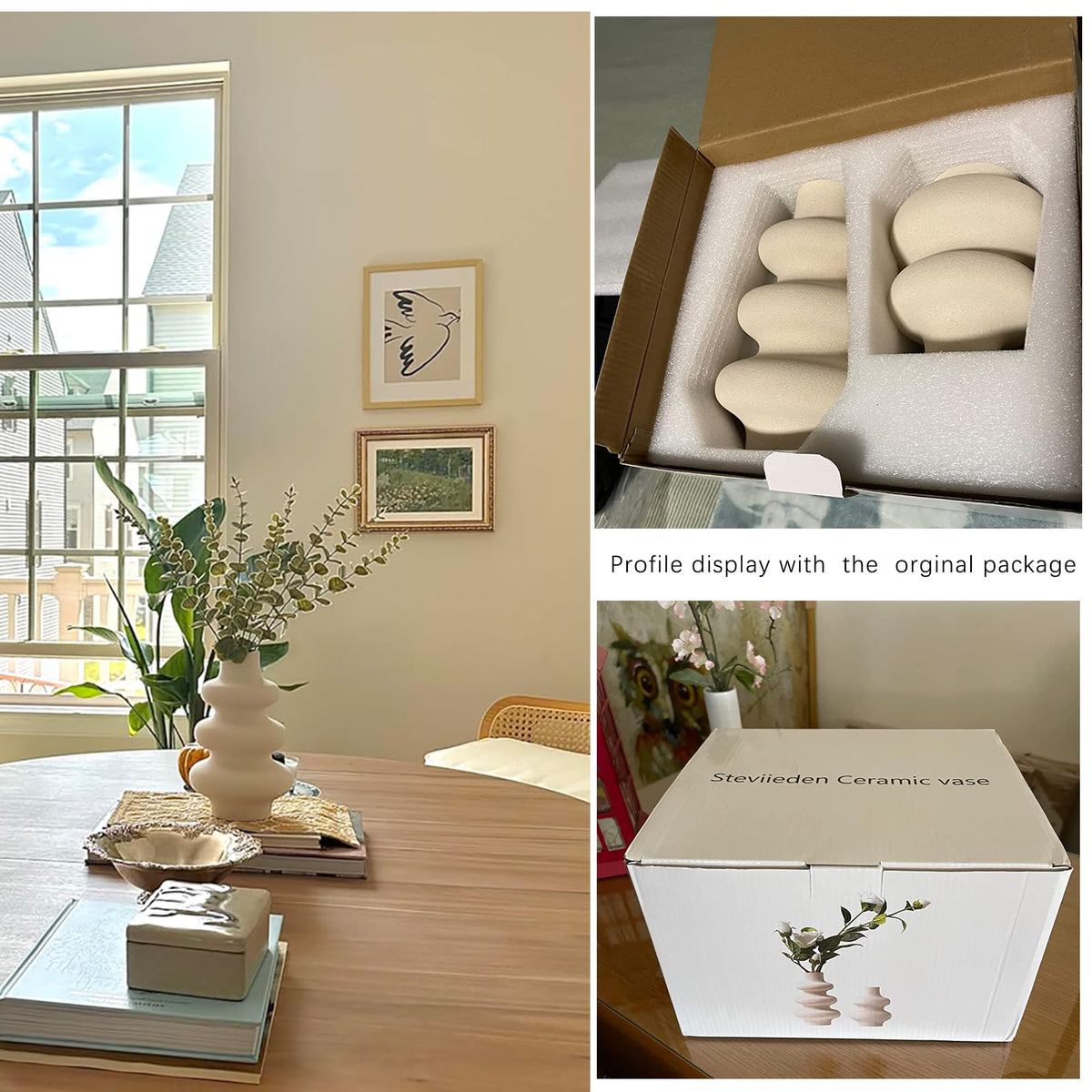 Steviieden pampas display: boho chic vase setup for dried florals.