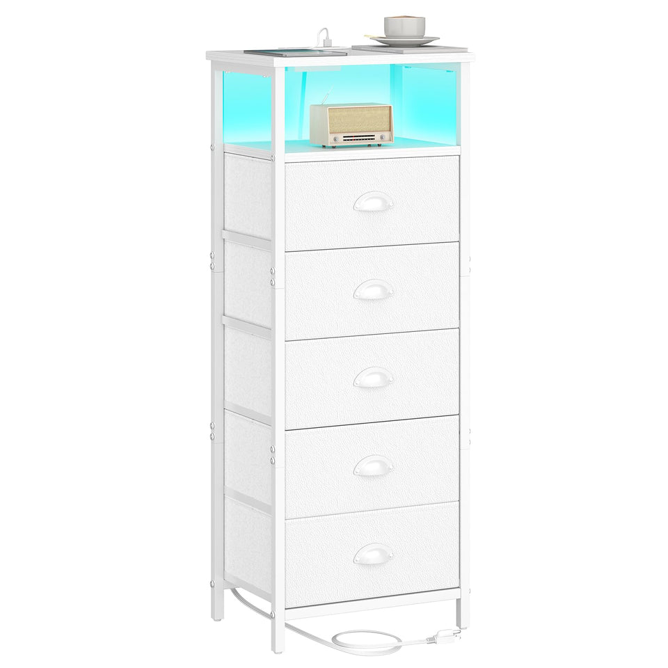 Sthmec nightstand with charging station for convenient bedside charging of devices