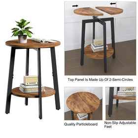Sthmec table with flowers on top, adds decorative touch to living area