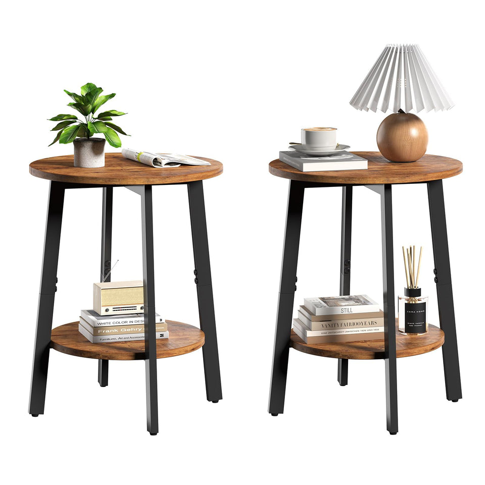 sthmec round side tables, overall view, ideal for compact living spaces