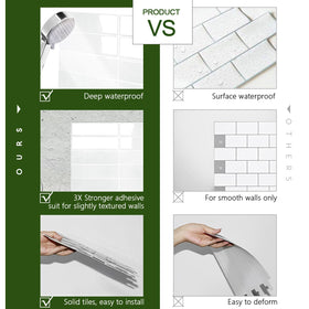 STICKGOO waterproof and heat resistant tiles for kitchens and baths.