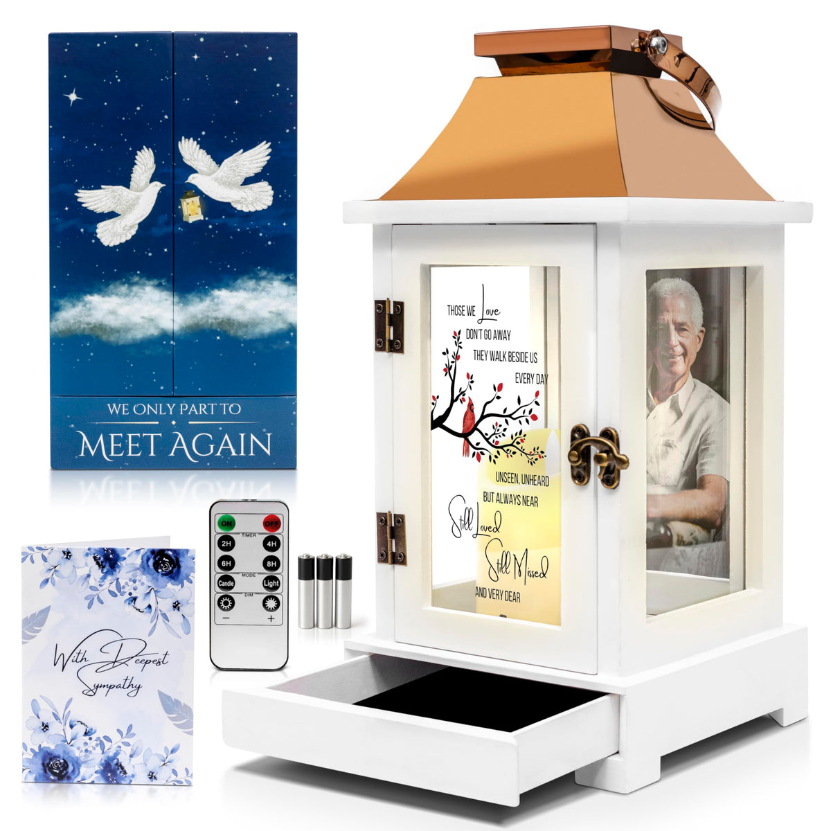 Stillwind Memorial Lantern displayed in a gift box for a meaningful remembrance moment