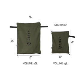 STNKY Bag Pro folded laundry stays contained and ready while traveling.