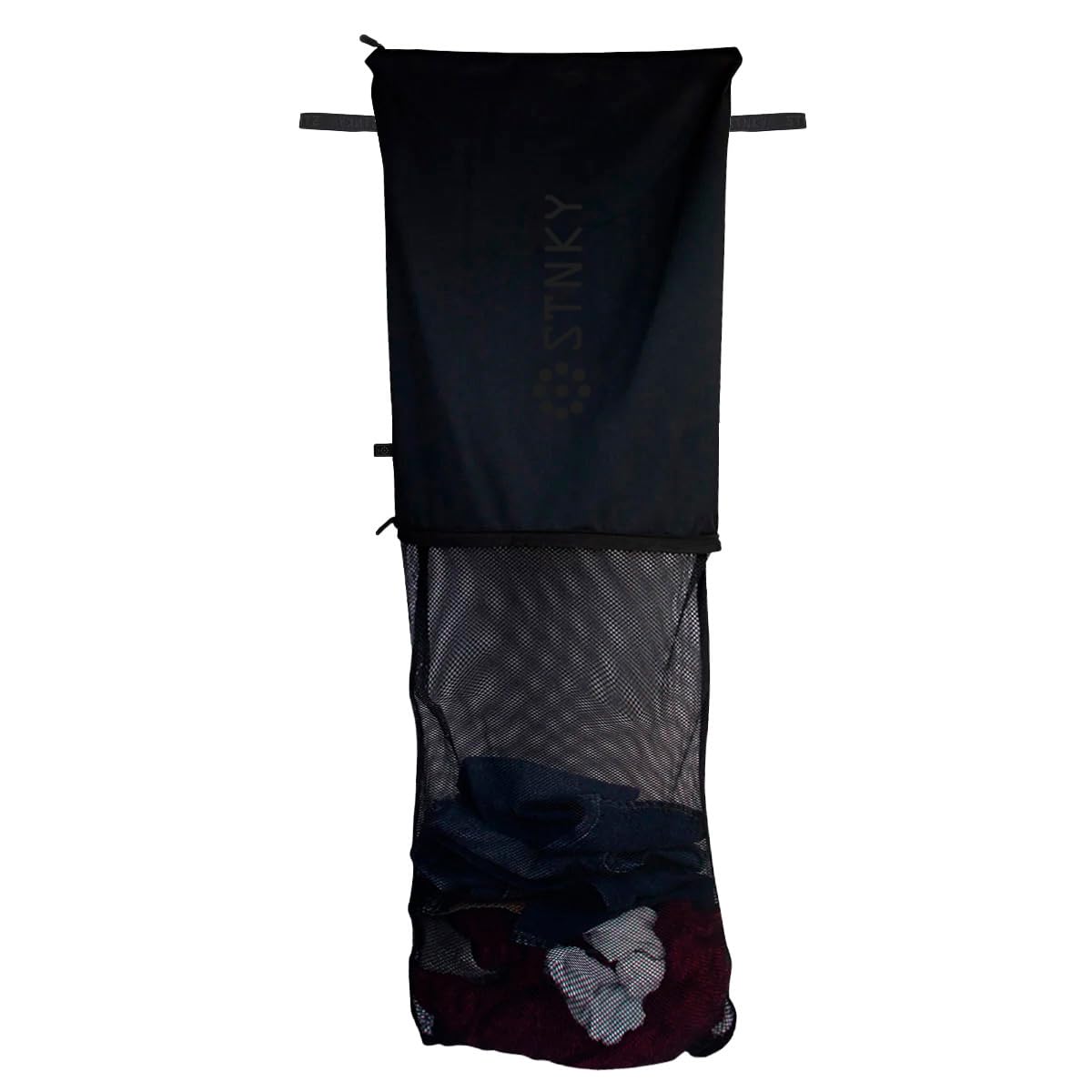 STNKY Bag Pro front view for a compact gym and travel laundry solution.