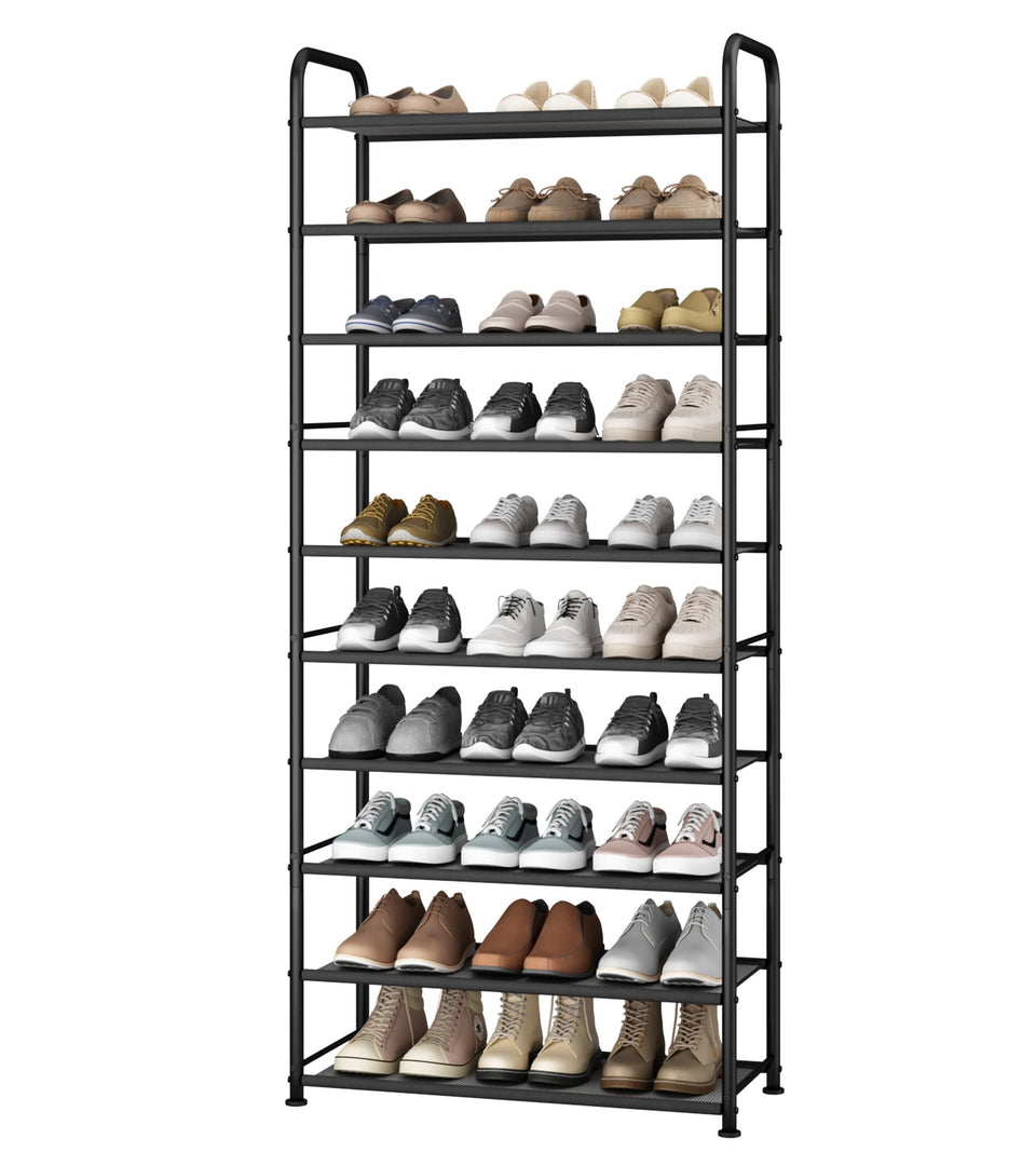 STO STO 10-tier shoe rack with mesh shelves for organized entryways