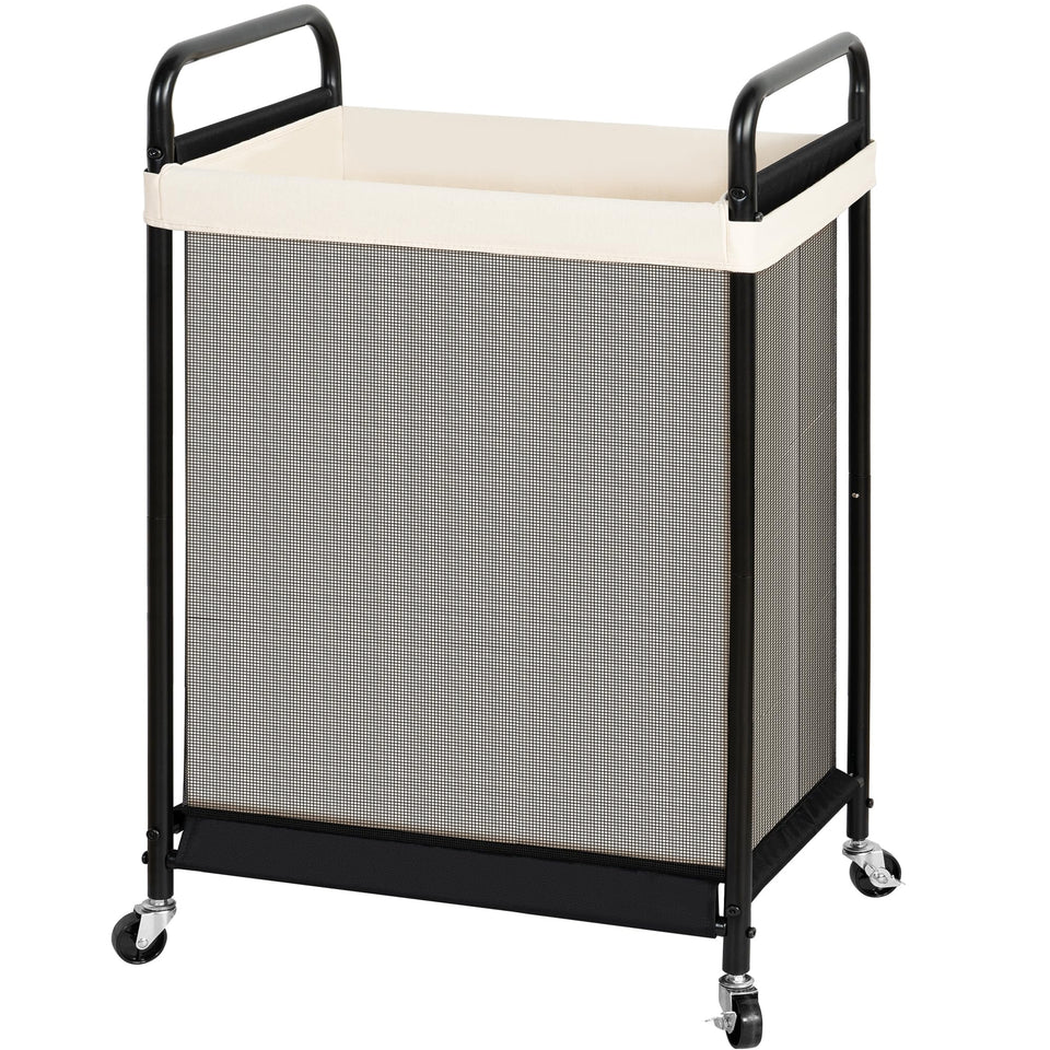 STO STO 120L large laundry hamper with wheels for efficient family laundry.