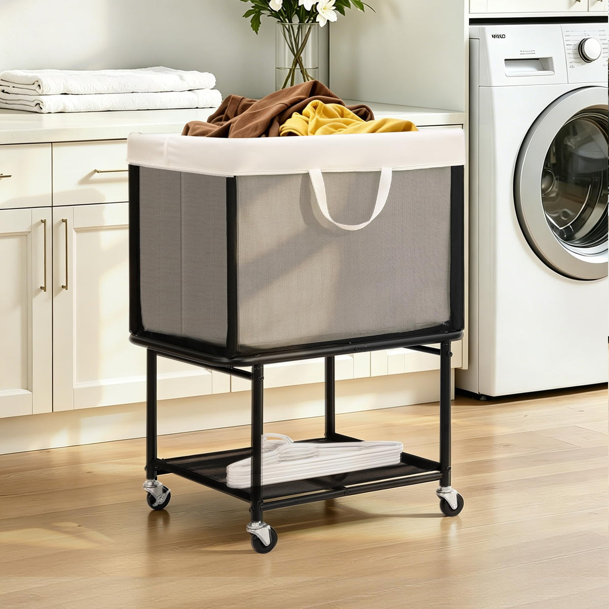 STO STO 29-gallon cart with removable canvas bag for easy transport