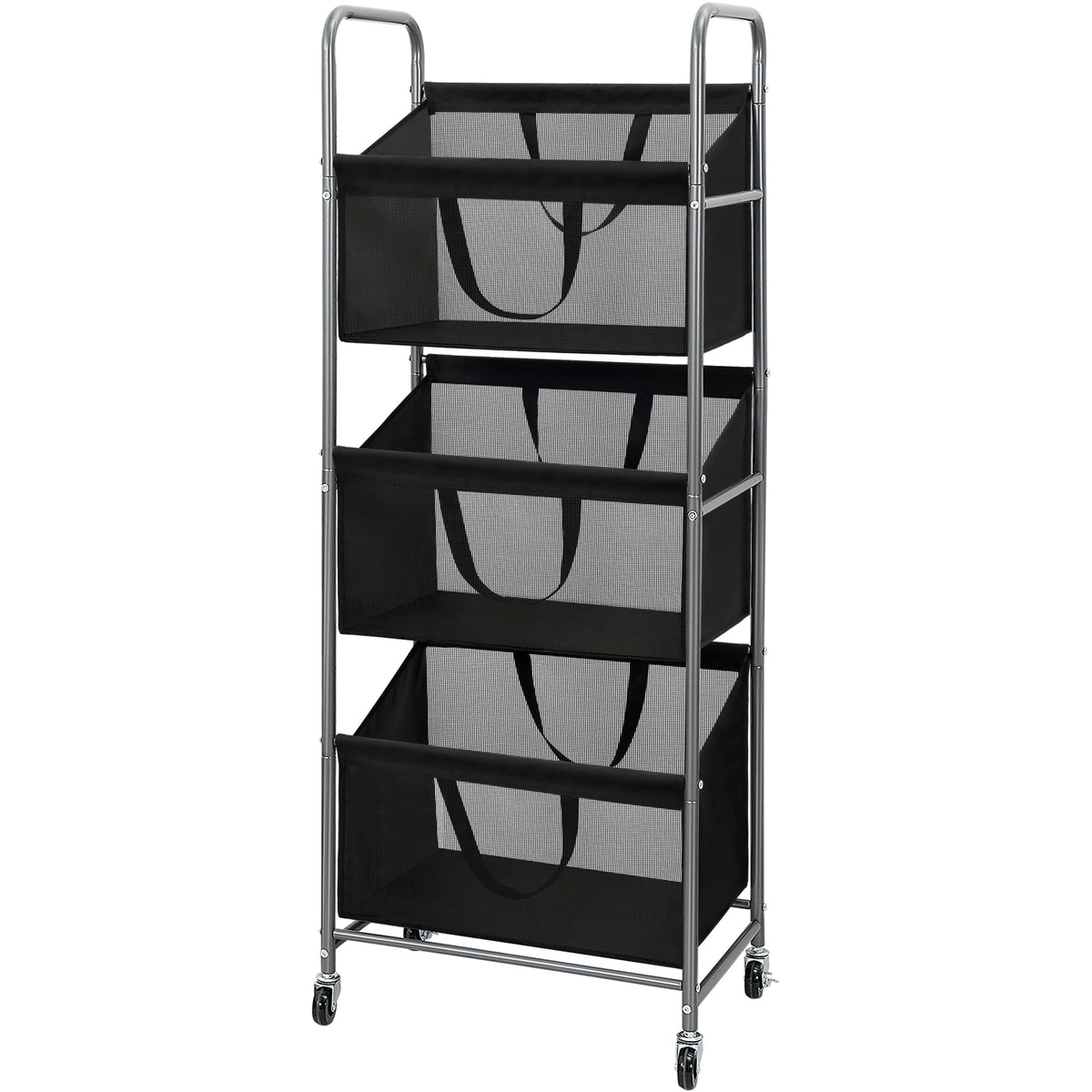STO STO 3-tier vertical laundry hamper front view showing compact storage
