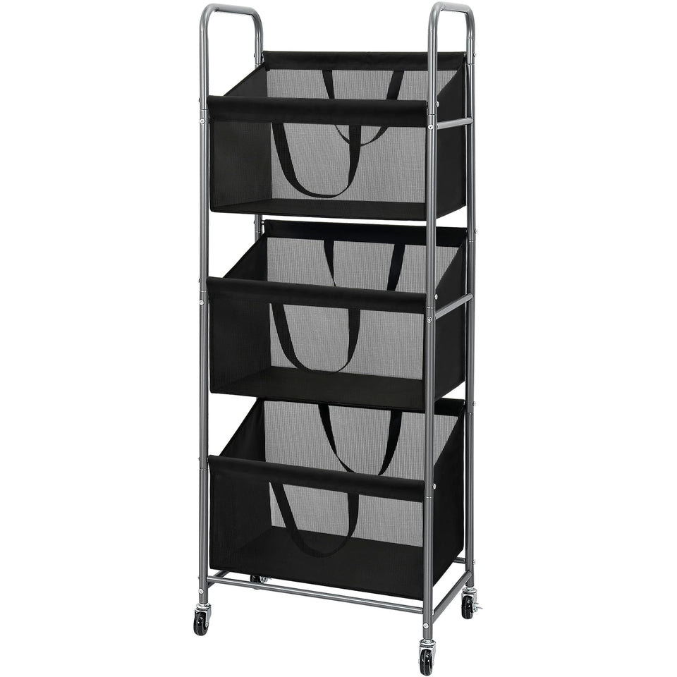STO STO 3-tier vertical laundry hamper front view showing compact storage