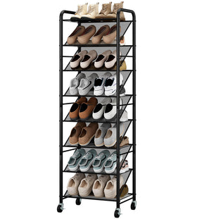 STO STO 8-Tier narrow rack front view highlights space-saving storage for compact entryways