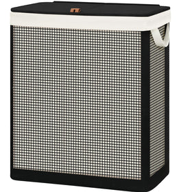 STO STO double laundry hamper with lid hides dirty clothes and reduces bedroom clutter.