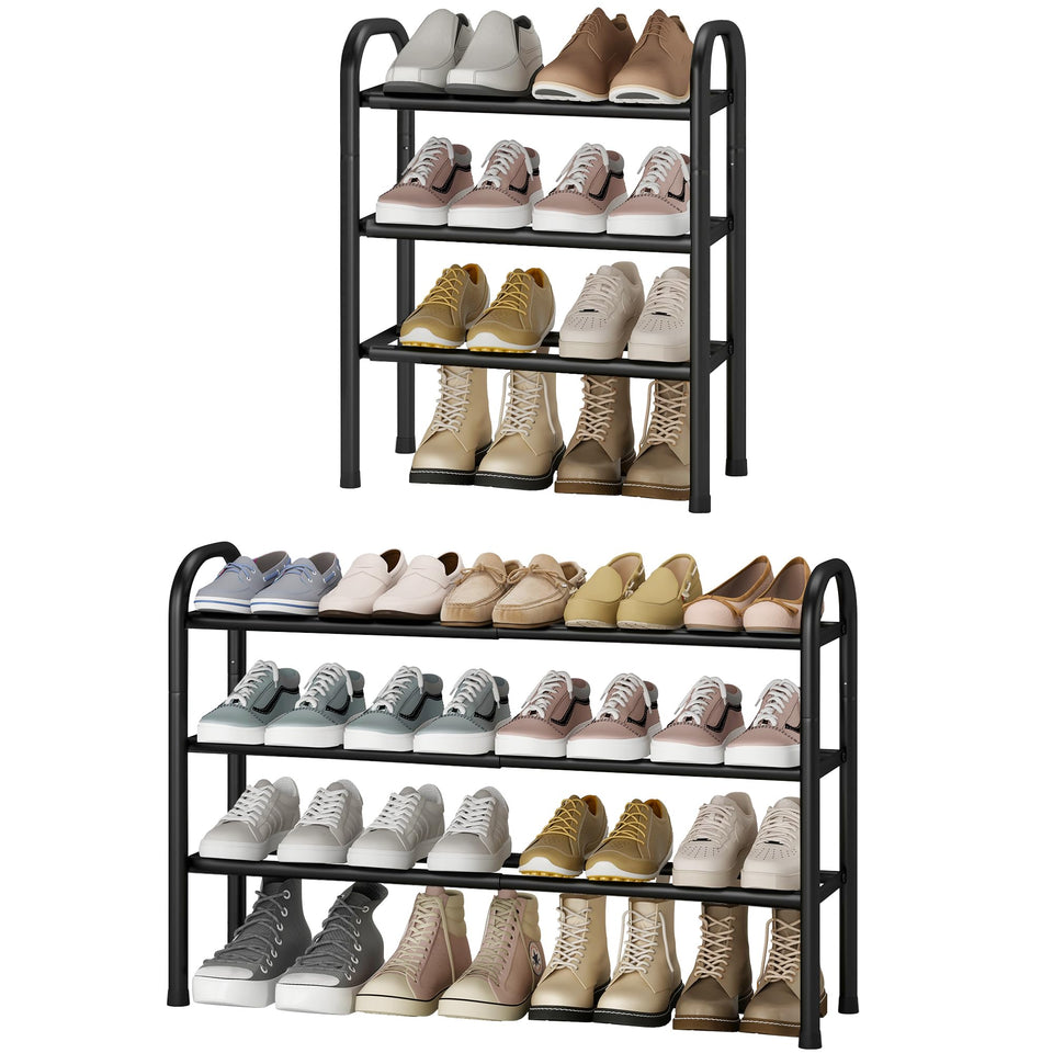 STO STO Expandable Shoe Rack shows adjustable length for versatile spaces