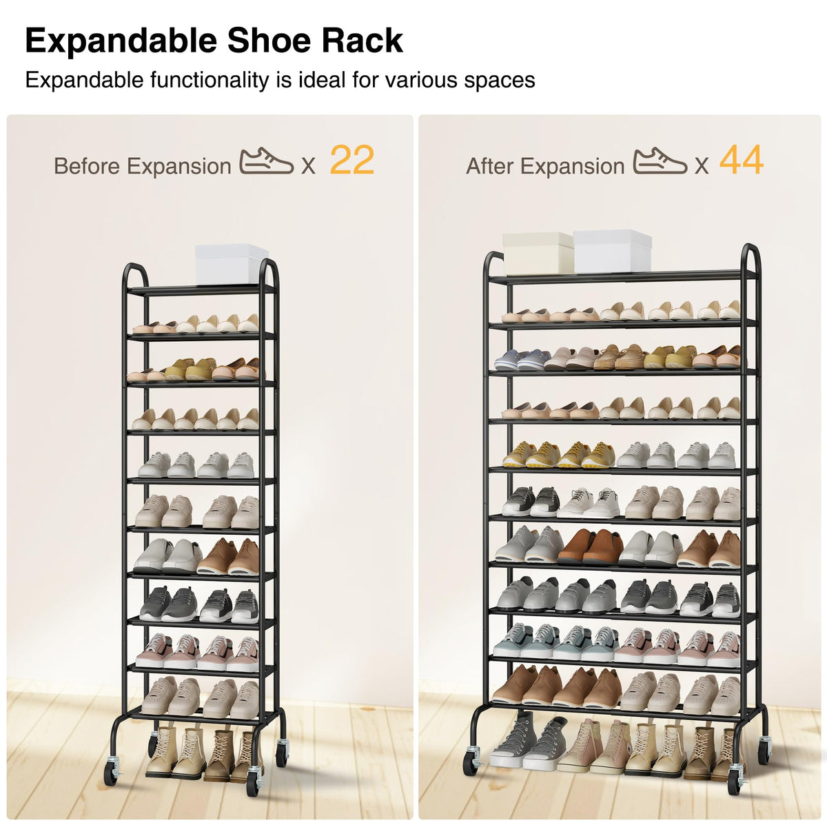 Under-tier storage utilizes the high-leg design for extra capacity.