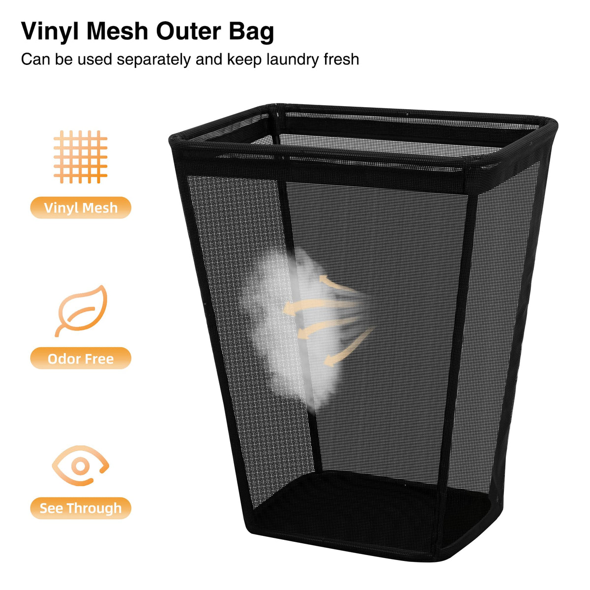 STO STO 75L laundry basket drawstring closure supports secure carry.