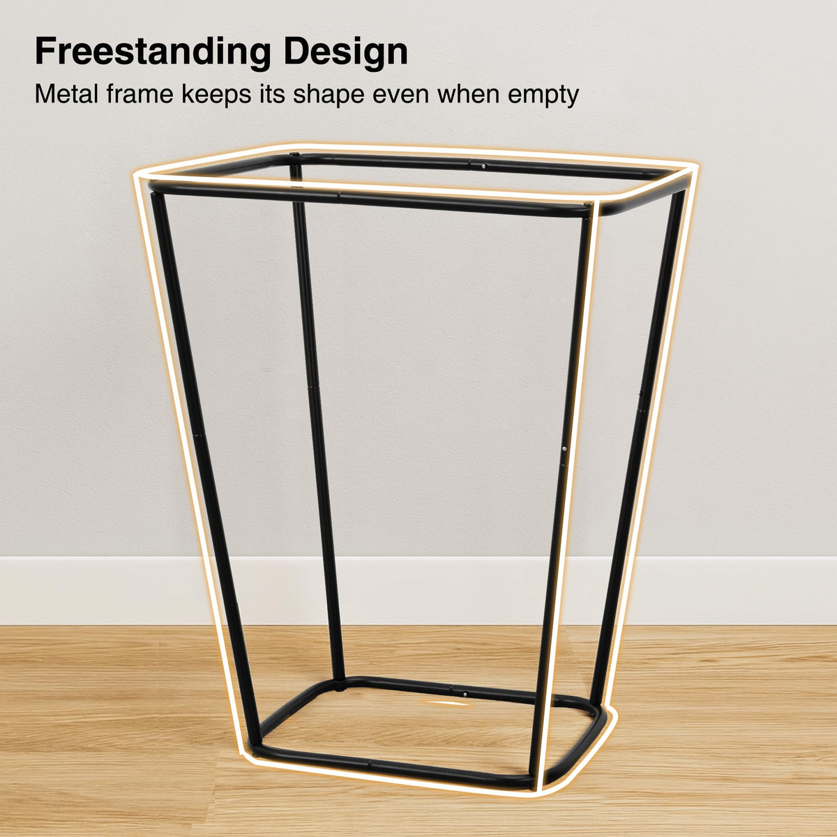 STO STO 75L laundry basket iron frame closeup shows sturdy construction.