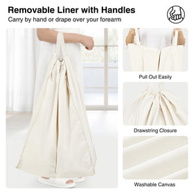 STO STO laundry hamper with lid conceals odors and maintains a tidy look.