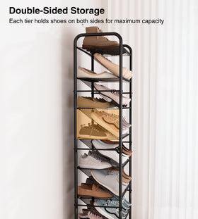STO STO 8-Tier rack with wheels demonstrates easy repositioning in narrow hallways