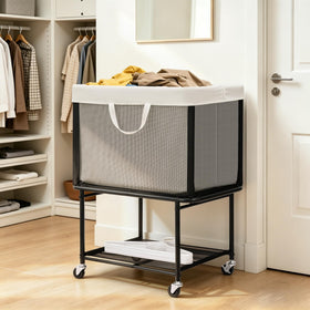 STO STO two-tier hamper with shelf for organized storage