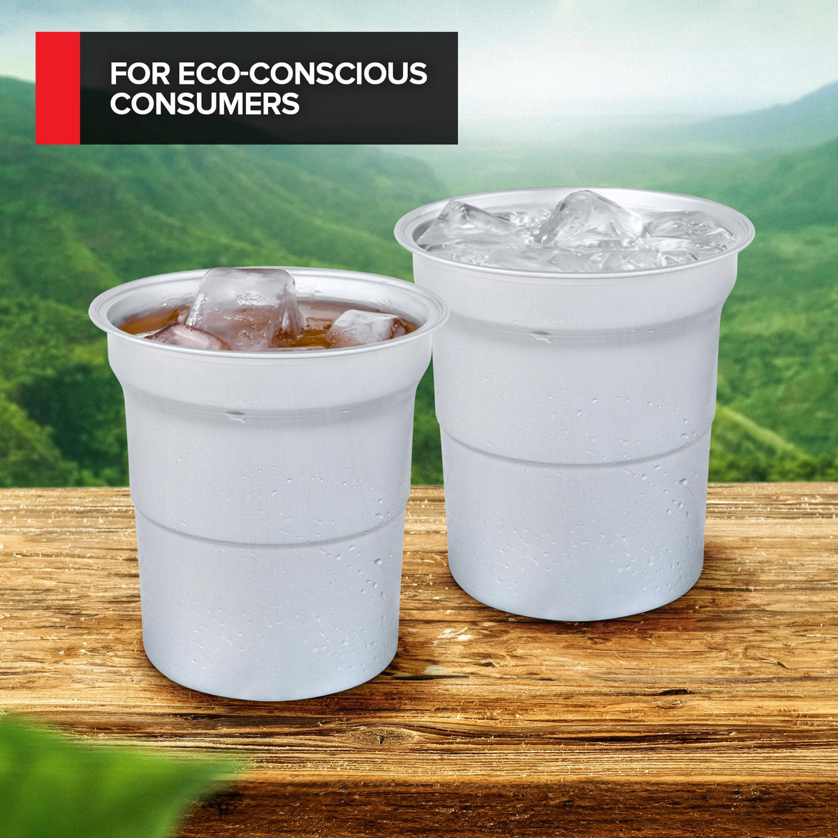 Stock Your Home eco-friendly aluminum cups with recyclable design for sustainable entertaining
