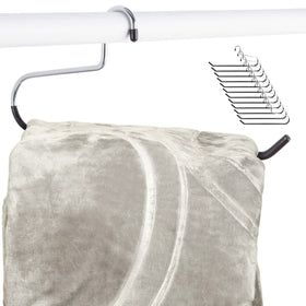 Stock Your Home blanket hangers 12-pack in stainless steel for organized closets