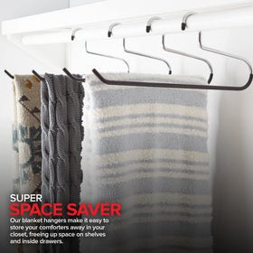 Stock Your Home space-saving hangers free up closet shelves