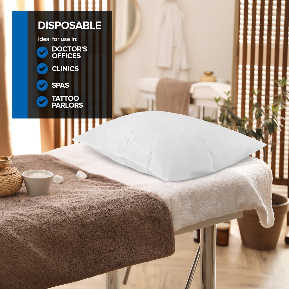 Stock Your Home clinic-ready pillow cases suit spas and tattoo studios.