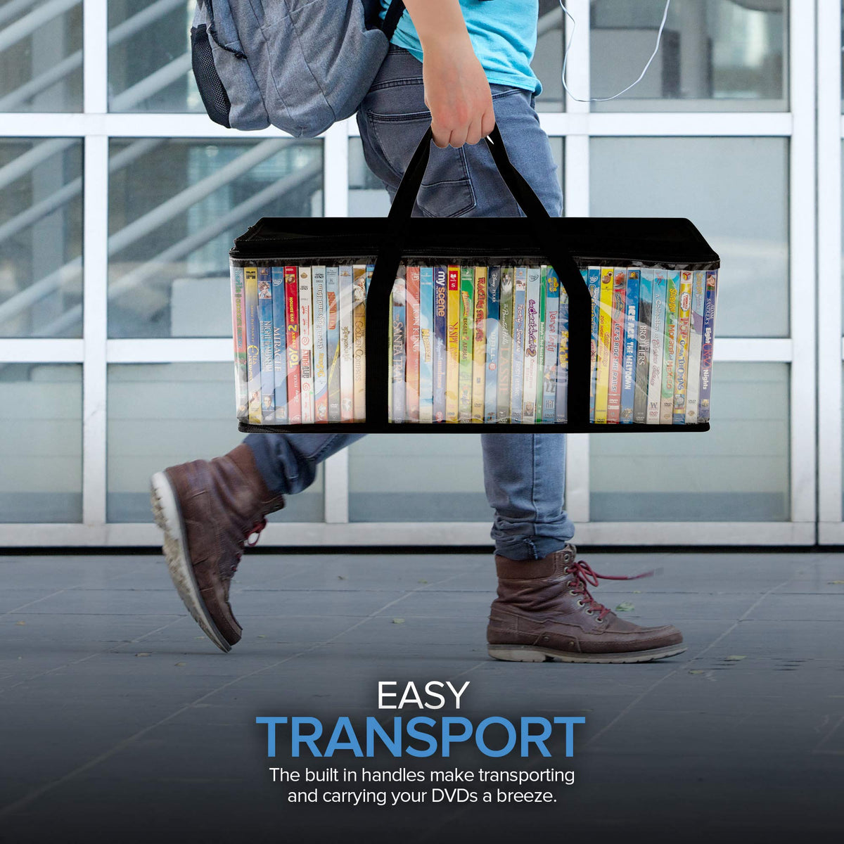 Stock Your Home DVD Storage Bags set 6 versatile storage for DVDs, books, and more.