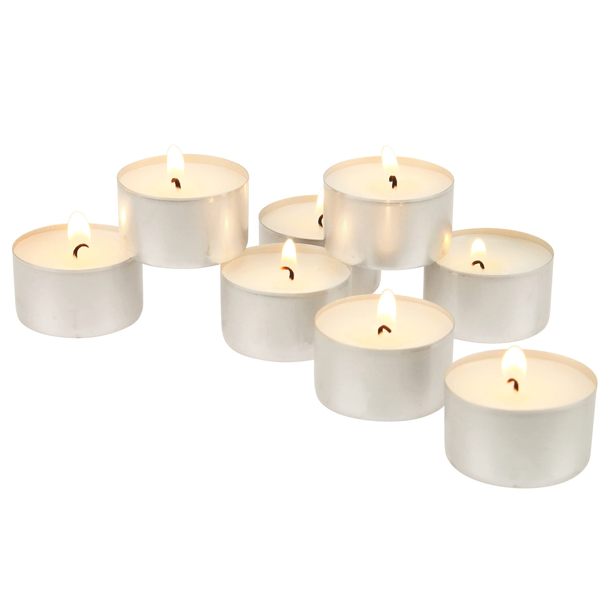 Stonebriar 100-pack unscented tea lights for versatile decor and long glow