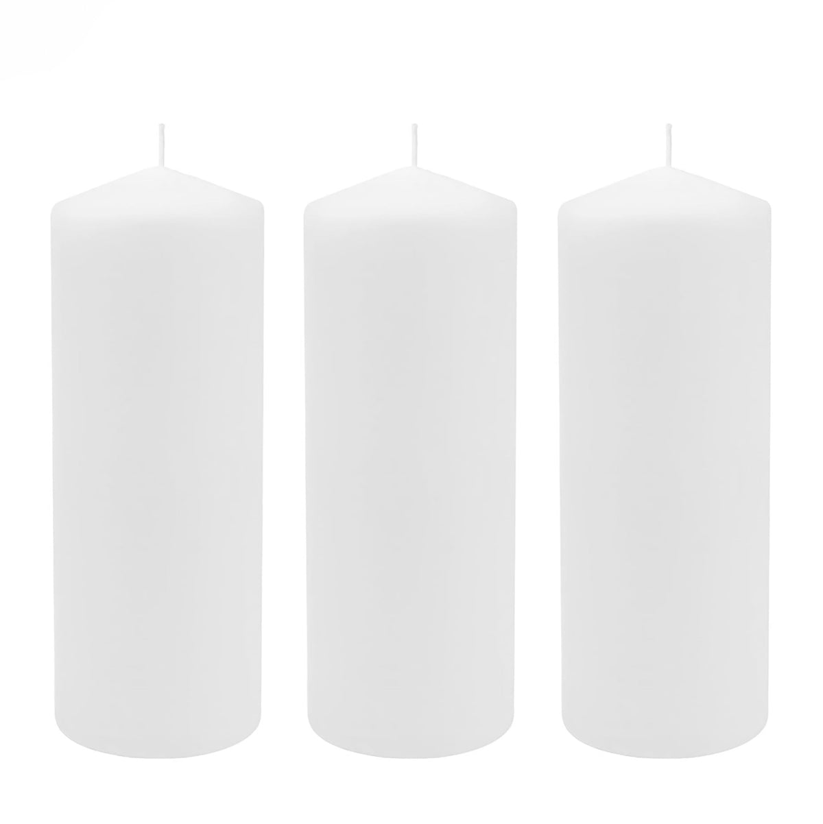 Stonebriar 3-pack tall pillar candles arranged for display