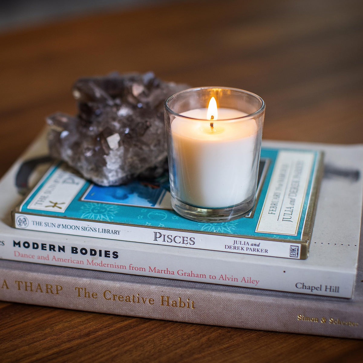 Stonebriar romantic-dining votives enhance restaurant or date-night setups.